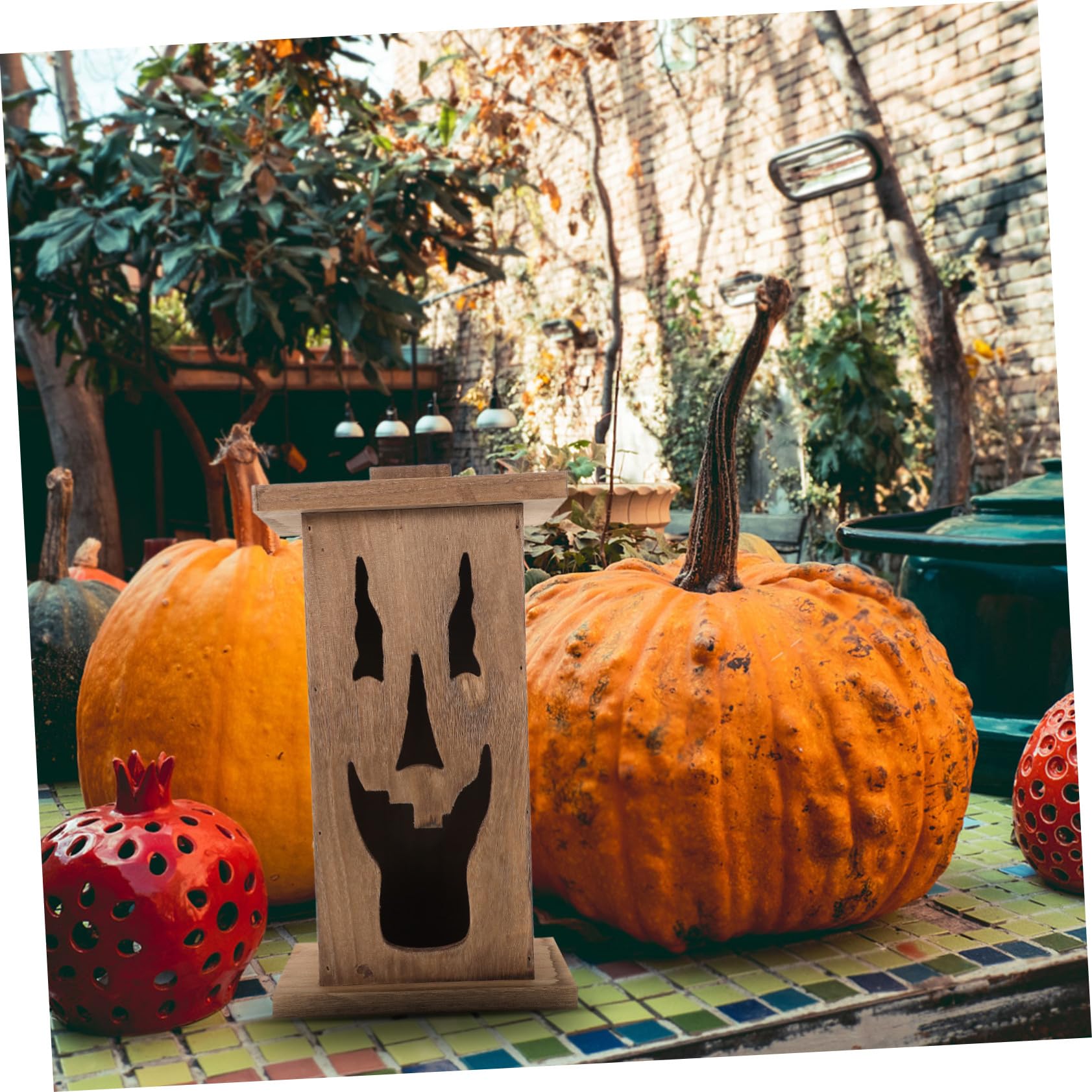 Homoyoyo Halloween-Dekoration Geisterstatue aus Holz Geisterdekoration Gartenparty Landschaftsdeko Gartendeko Halloween-außendekoration Geisterschmuck für Halloween-Partys