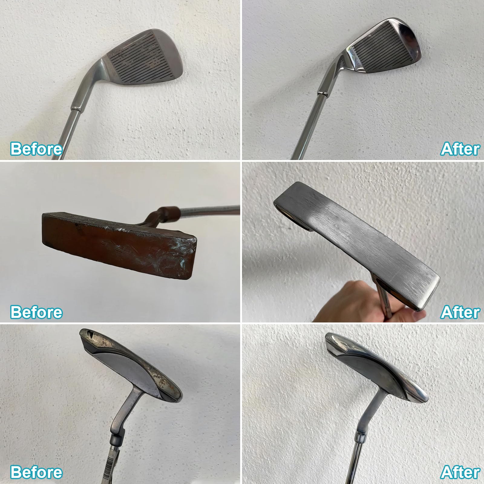 Kit de pulido para palos de golf 14.5 oz elimina rozaduras arañazos metal zinc aluminio acero