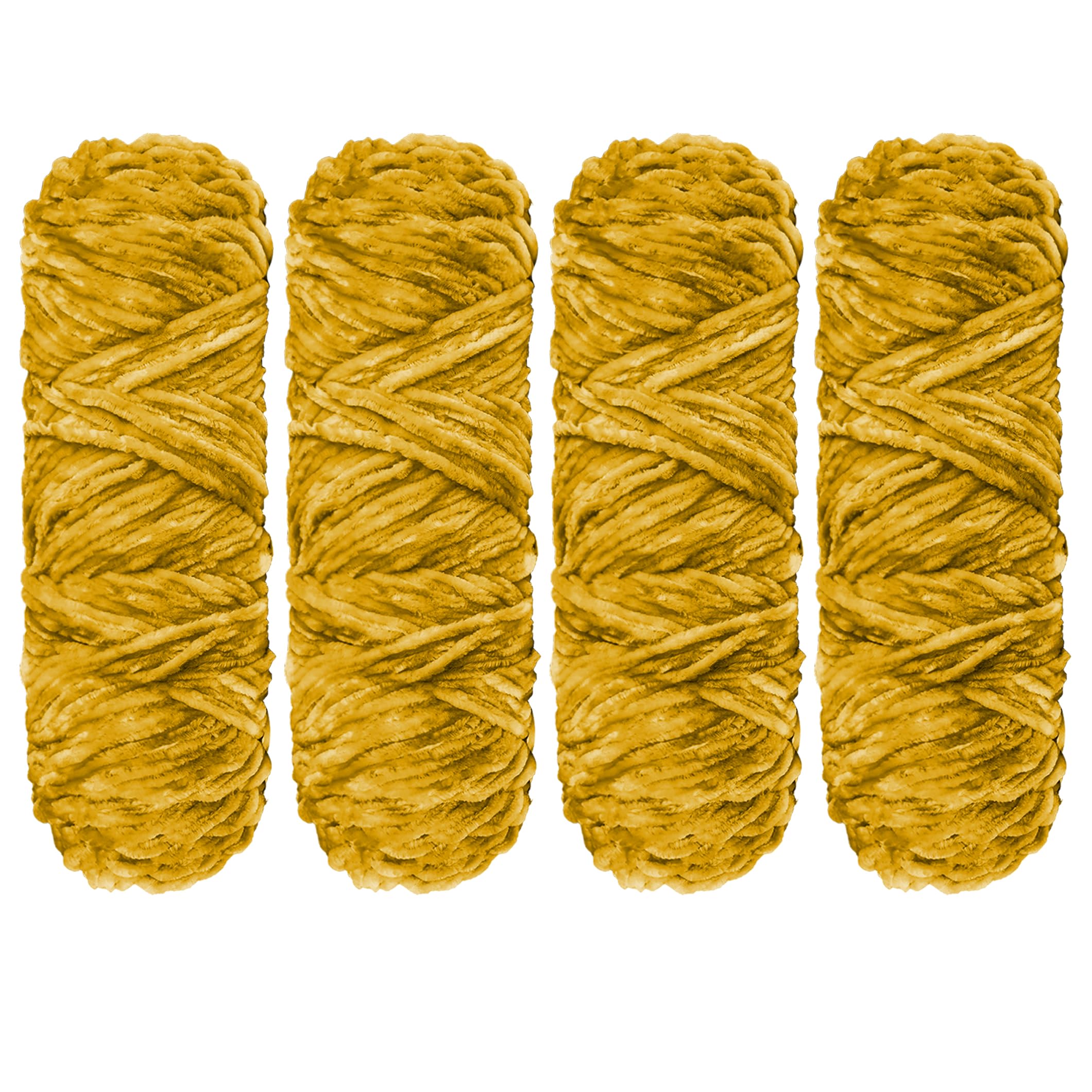 YINVA Wolle Zum Häkeln 400g(4pcs×100g) Flauschige Wolle Velvet Babywolle Weiche