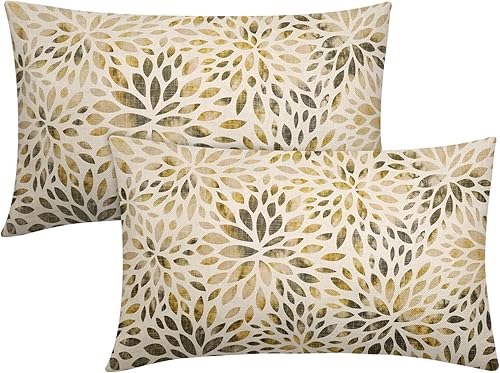 Vista 14 de Juego de 2 fundas de almohada modernas vintage caprichosas de 18 x 18 pulgadas, fundas de almohada cuadradas de algodón negro antiguo con contraste