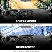 Vista 8 de Alfombrilla para salpicadero compatible con 07-14 Chevy Tahoe Suburban Denali Avalanche GMC Yukon/XL, 07-13 Chevy Silverado Sierra sin altavoz