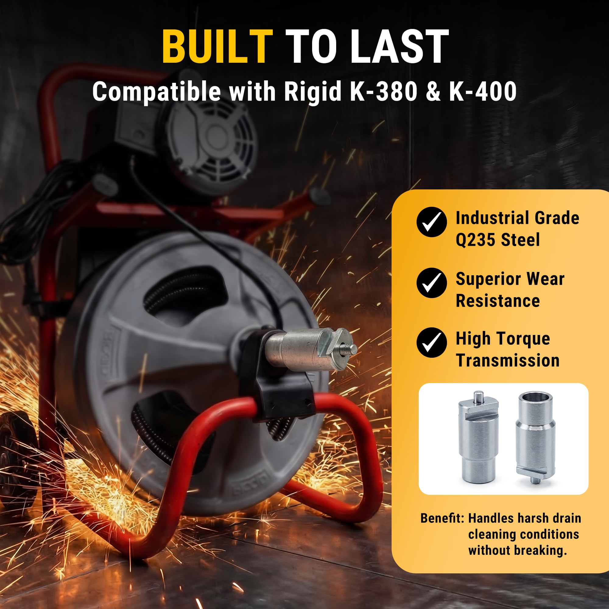 Drain Cable Repair End Bit – Compatible with K-380 & K-400 Drain