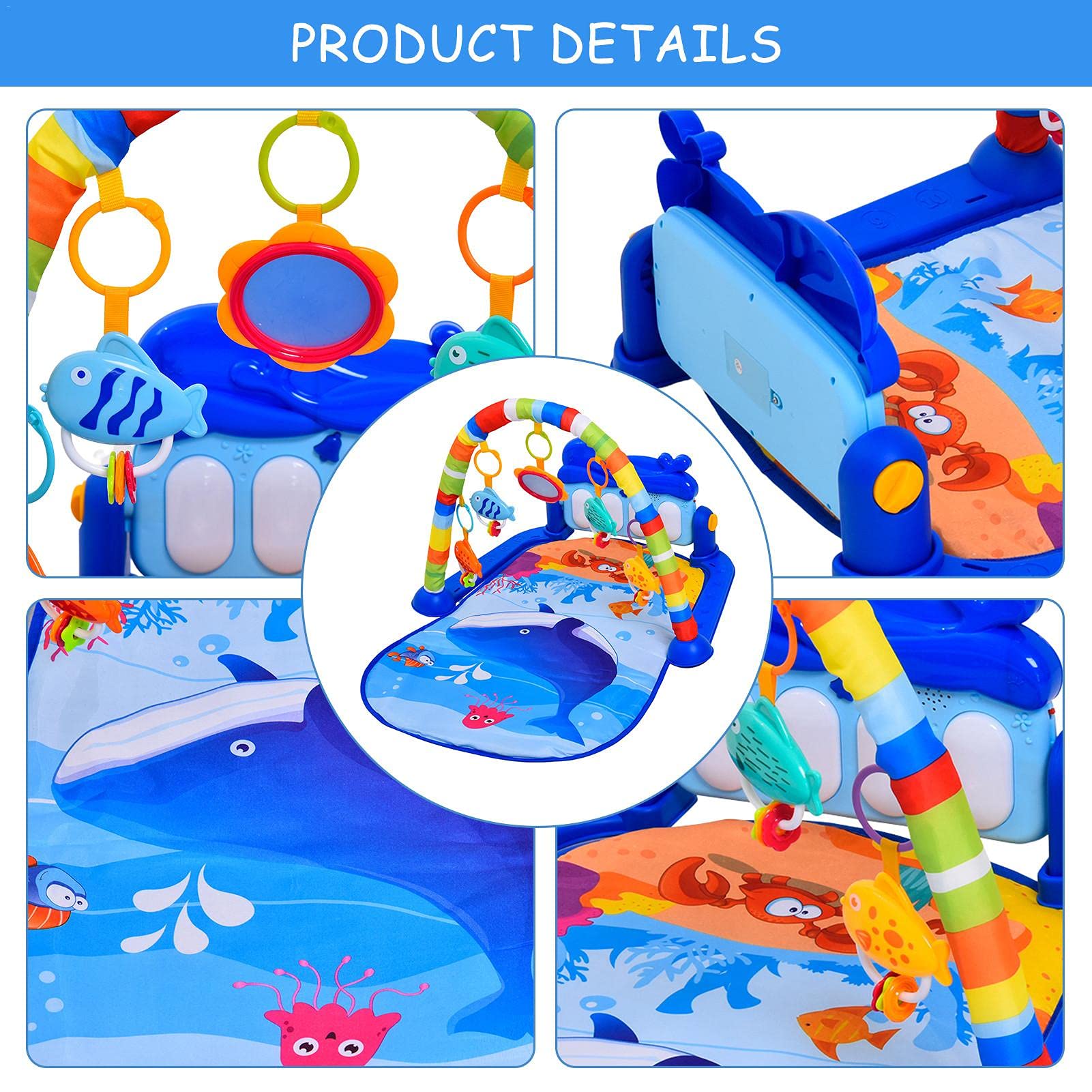 新品同様 プレイジム ベッドメリー ベビーマット プレイマット ラグ