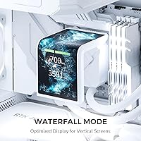 Vista 6 de TRYX PANORAMA SE 360 ARGB Blanco 360mm AIO Giratoria Pantalla Curva AMOLED de 6.67'' Efecto Anamorfo 3D Personalizable Enfriador AIO 360mm Blanco