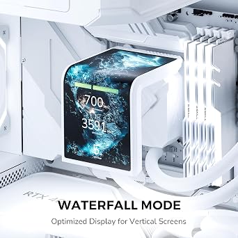 TRYX PANORAMA SE 360 ARGB White 360mm AIO Rotatable 6.67'' AMOLED Curved Screen 3D Anamorphic Effect Customizable AIO Cooler 360mm White Asetek Adela 280w TDP Intel LGA 1851/1700/1200/115X AMD AM5/AM4