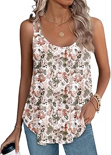 Womens Tank Tops Spaghetti Strap Camisoles Eyelet Embroidery Scoop Neck Tops - Buy now