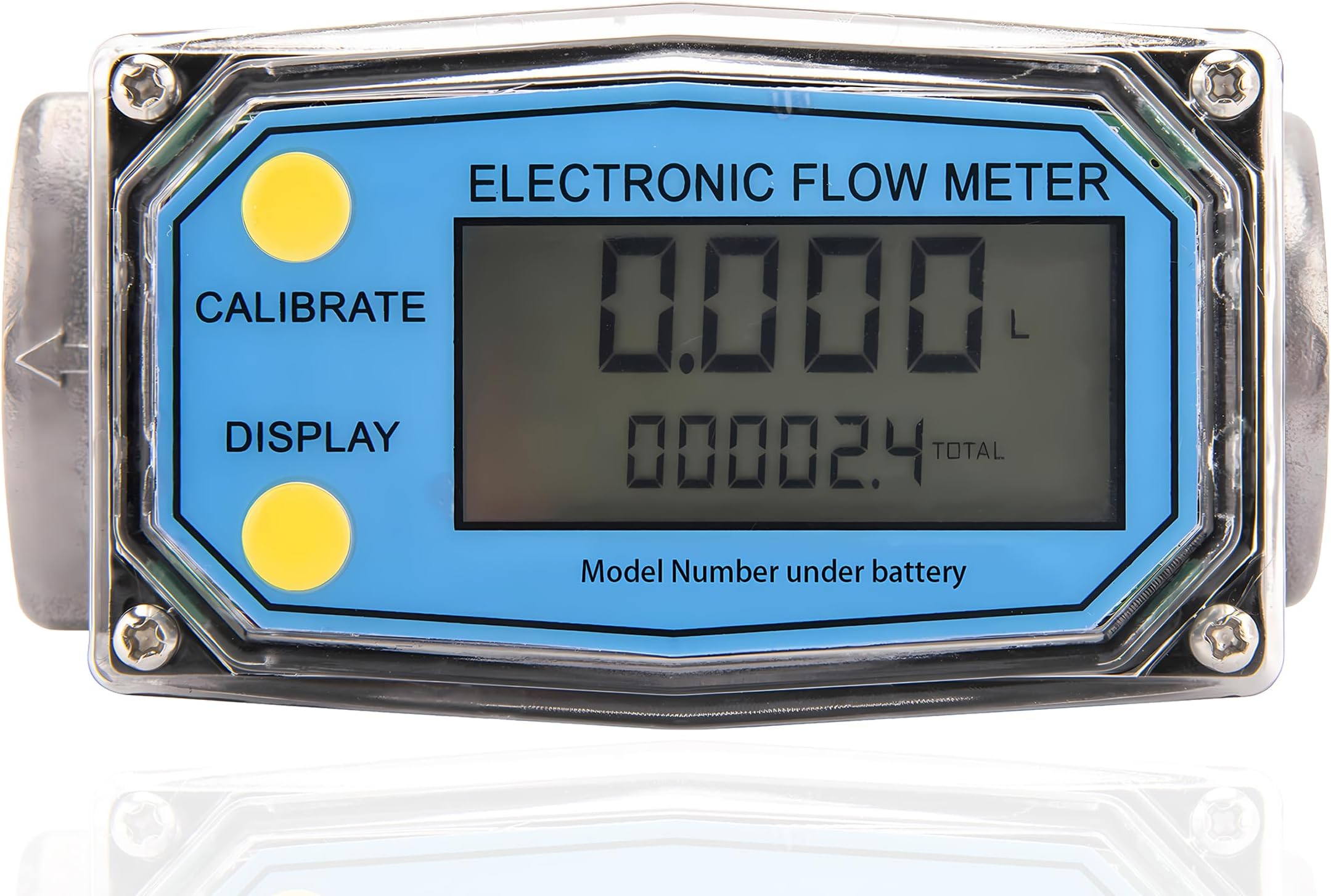 1" Flow Meter, LCD Electronic Digital Display Flowmeter,with 1-Inch NPT Inlet/Outlet, for Measure A Variety of Diesel, Kerosene, Gasoline Liquid Flow