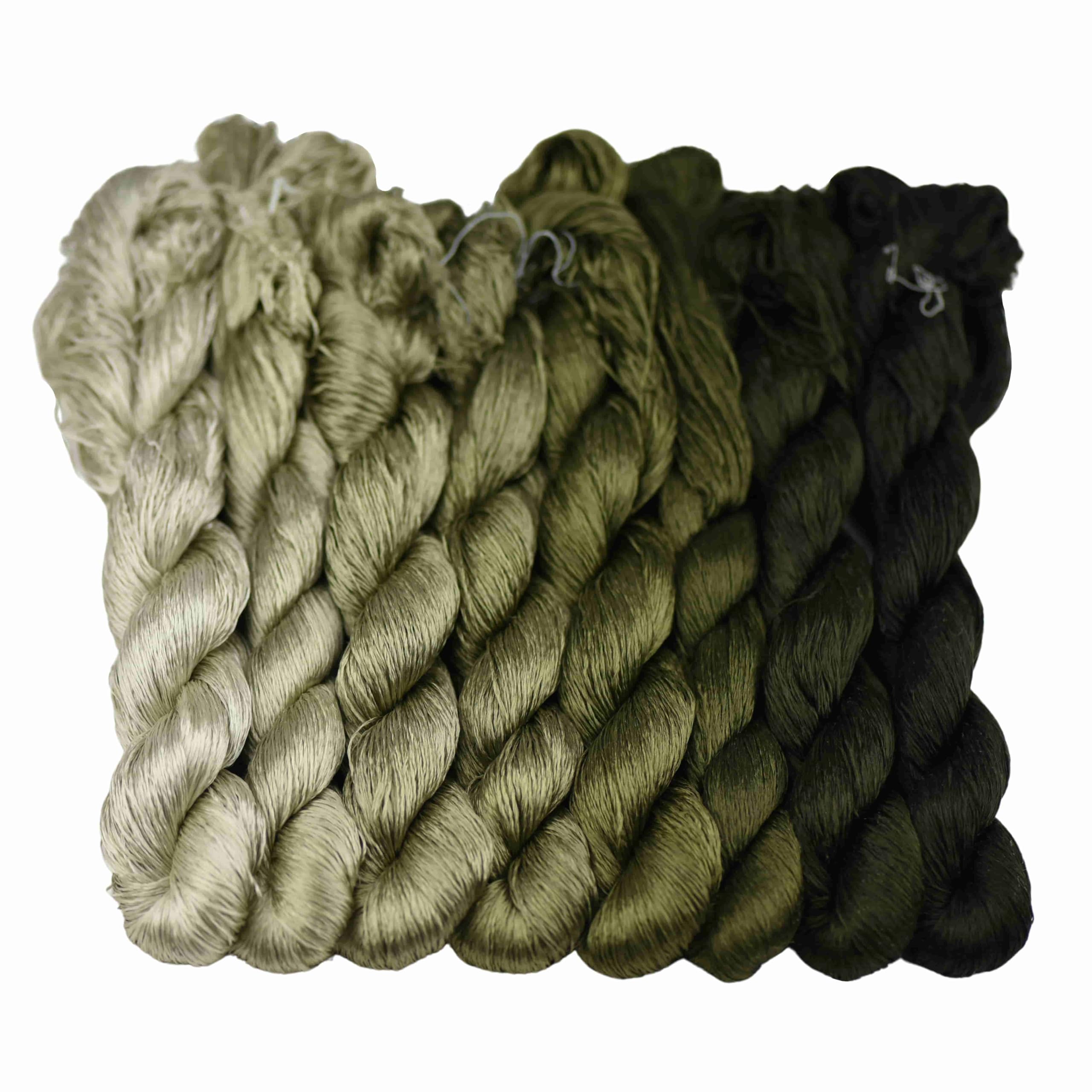 MINGGUXIUYI Natural 100% Silk Thread, Handmade Embroidery Thread, Silk Embroidery Thread 880 Metres, 8 Colors (61)
