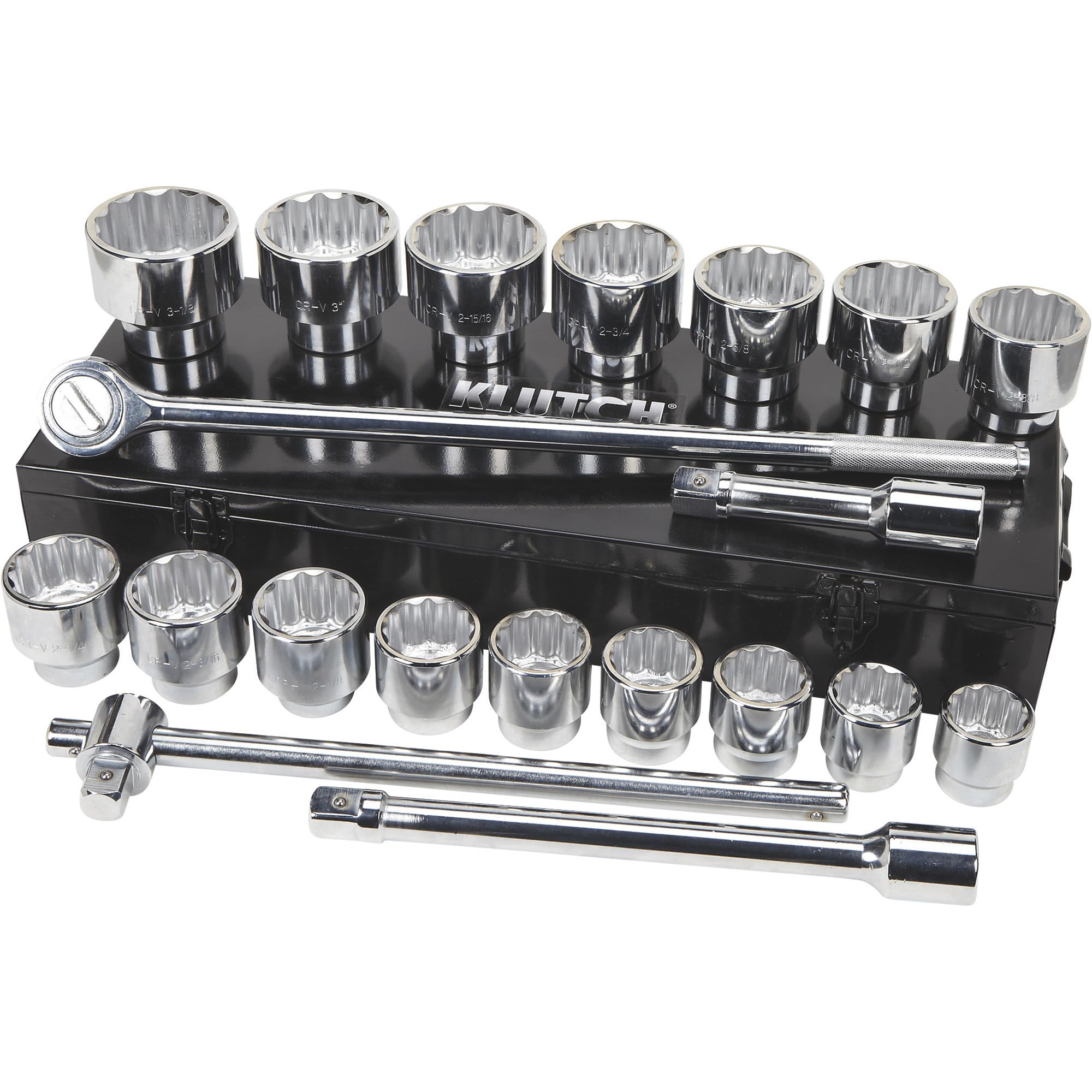 Amazon.com: Klutch 21-Pc. Jumbo 1in.-Drive Socket Set : Klutch