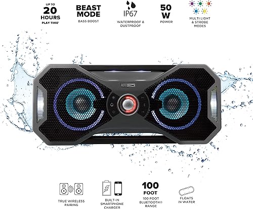 Miniatura 2 de Altec Lansing Mix 20 - Altavoz Bluetooth impermeable IP67 altavoz flotante portátil con graves fuertes altavoz inalámbrico de viaje para piscina