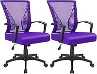 Vista 13 de Furmax Silla de oficina ergonómica de escritorio para computadora, silla de malla, respaldo medio, soporte lumbar giratorio con reposabrazos