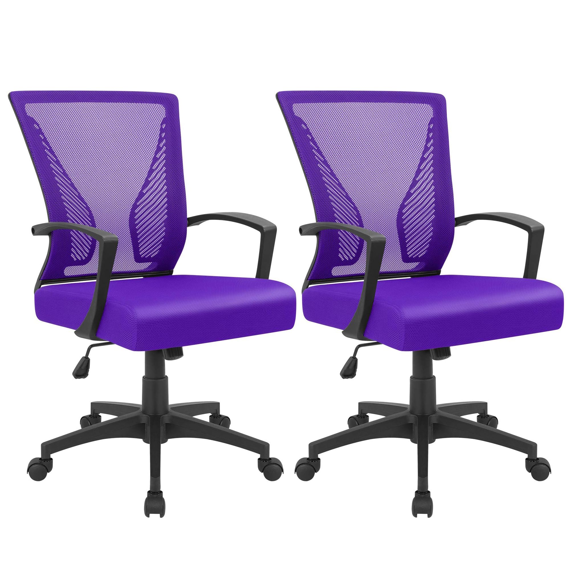 Fully assembled Furmax Ergonomic Mesh Office Chair in violet color