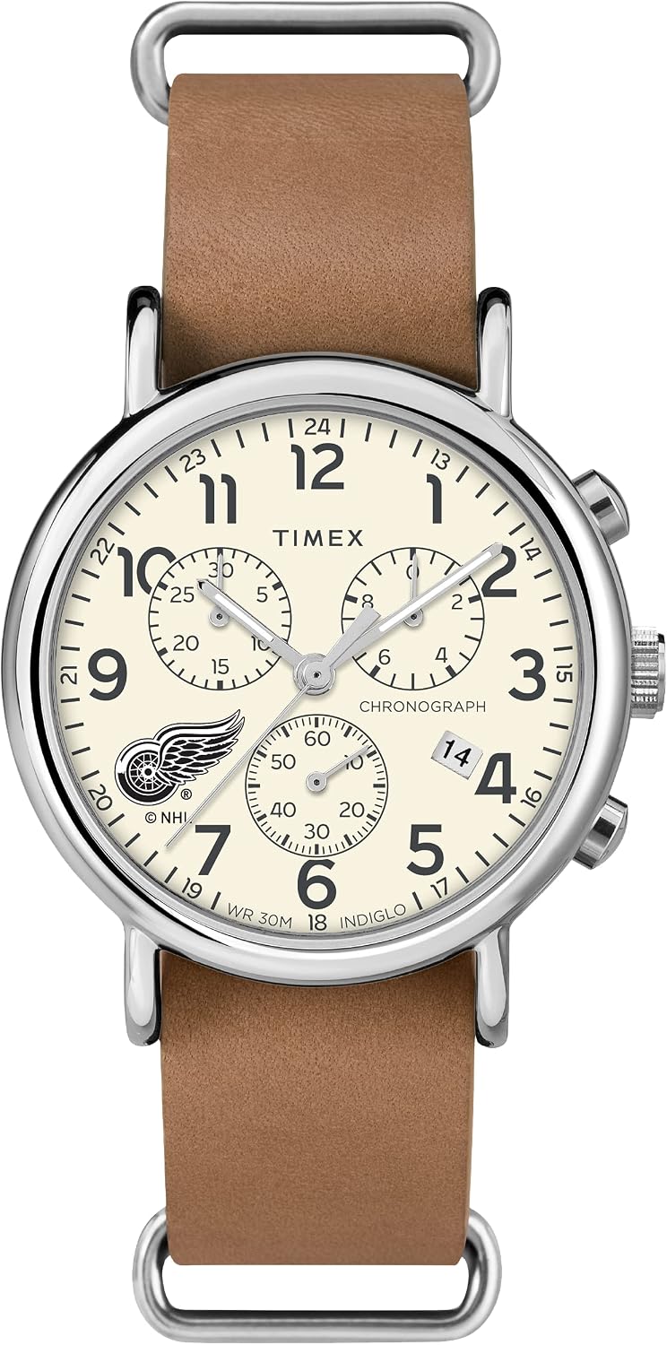 Timex Tribute Men's NHL Weekender Chrono 40mm Quartz Leather Strap