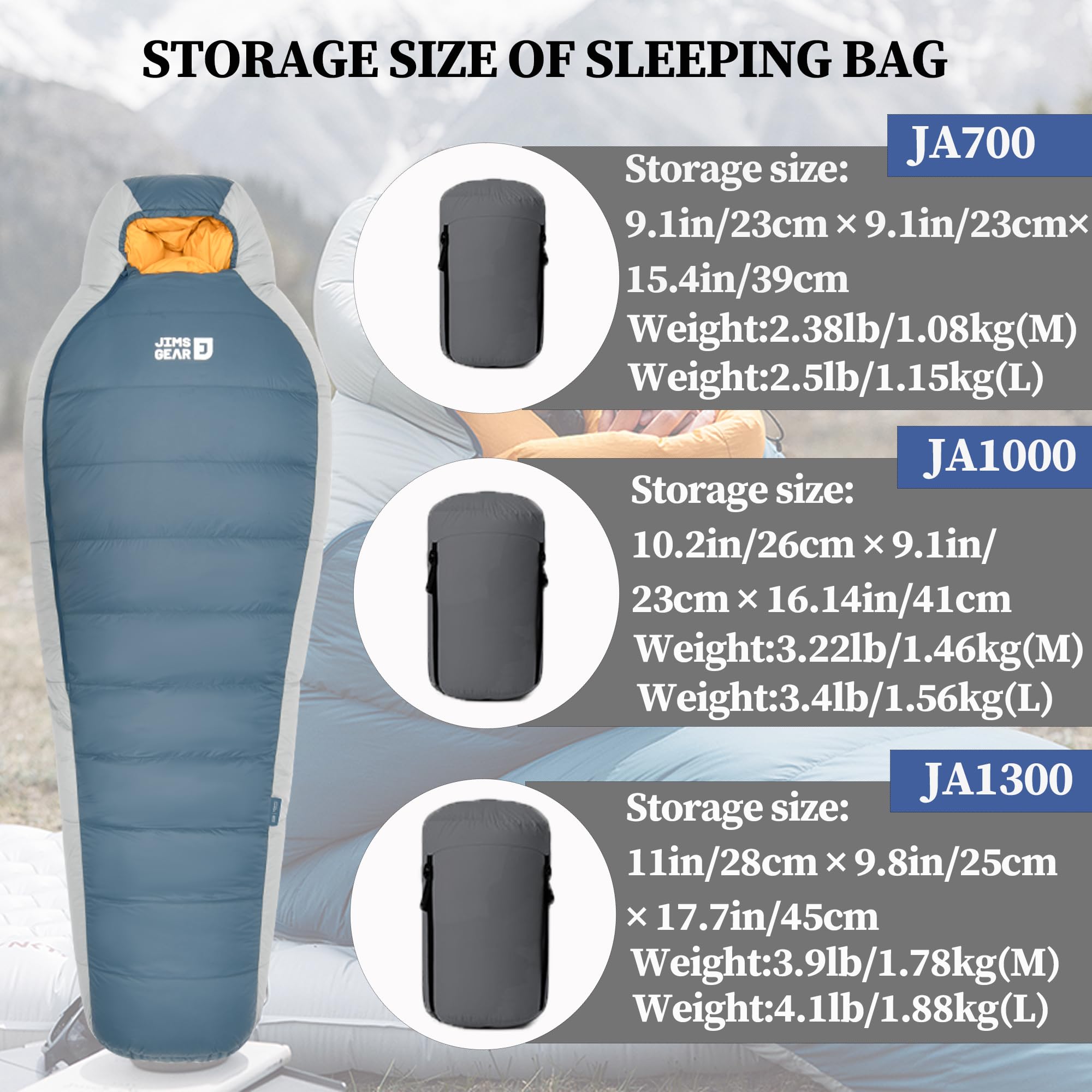 Naturehike Schlafsäcke, 850FP, wasserabweisender Gänsedaunen-Schlafsack, 15D-Nylon, wasserdicht, geschlossen, leicht, tragbar, für Übernachtungen bei kaltem Wetter und Camping, mit Aufbewahrungstasche