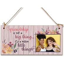 Personalised Wooden Plaque with Photo Friendship a Million Things Friends Family BFFs Bestie Gift Hanging Door Sign