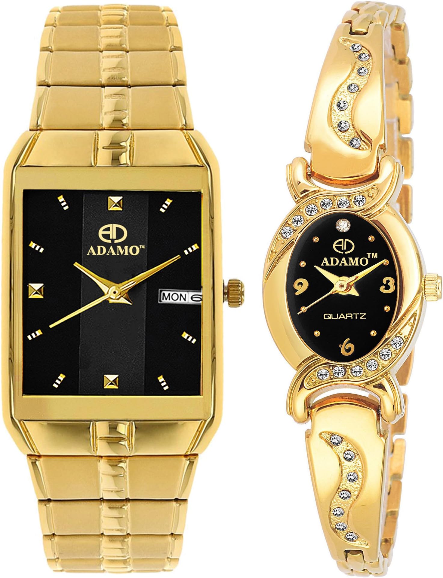 ADAMO Enchant Couple's Wrist Watch 9151-2468YM02