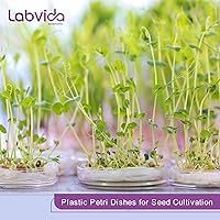 Vista 3 de LVAE001 - Paquete de 20 platos Petri estériles con tapas, 3.543 in de diámetro, 0.591 in de profundidad, 3 rejillas de ventilación, ideal