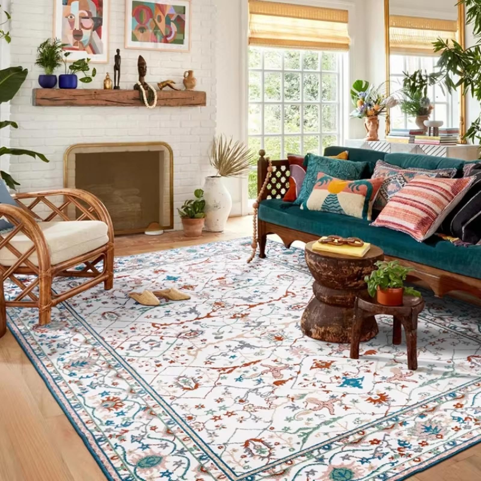 Tapis de salon nordique bohème 150x180cm pour sublimer votre table basse