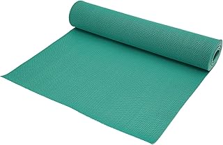 PVC Drainage Mat, 16.4 * 2.95ft Commercial PVC Floor Non-Slip Mat, 5mm Thick Bathroom Swimming Pool Restaurant Kitchen Hollow Soft Rubber Mat, 48.44ftÂ² Covering Area(Green)