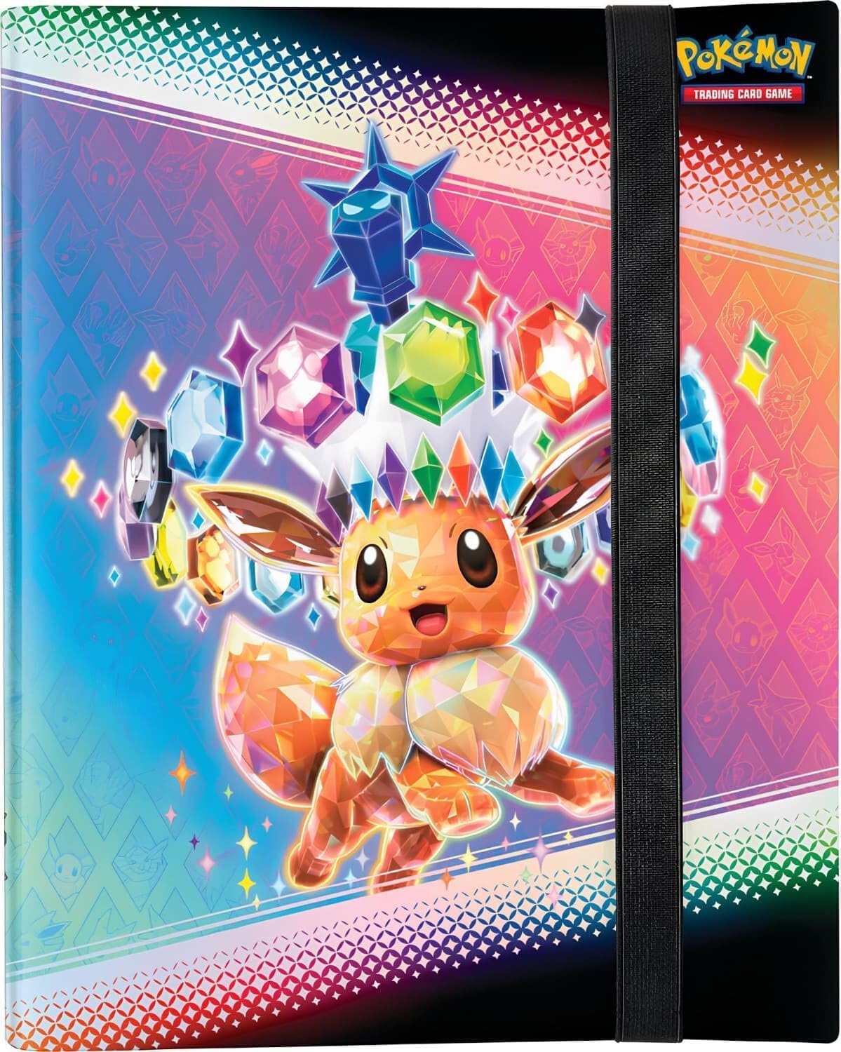 BB-Toy-Trades Versandschutz PKM TCG Portfolio Sammelalbum Binder Album 9-Pocket Karten-Album für 360 Sammelkarten - Prismatische Entwicklungen - Evoli Eevee