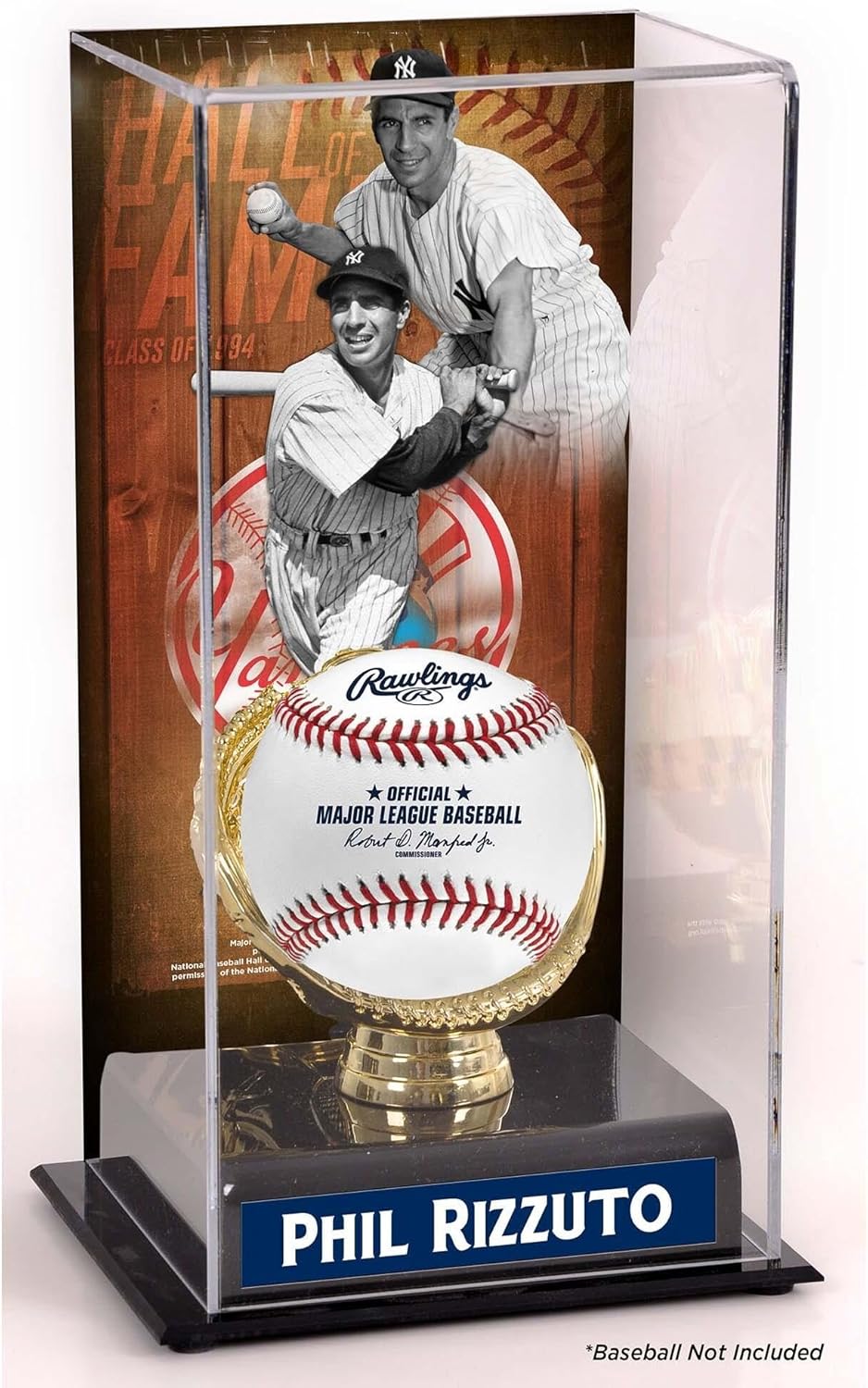 Phil Rizzuto New York Yankees Hall of Fame Sublimated Display Case with Image - Baseball Logo Display Cases ''Case Only''
