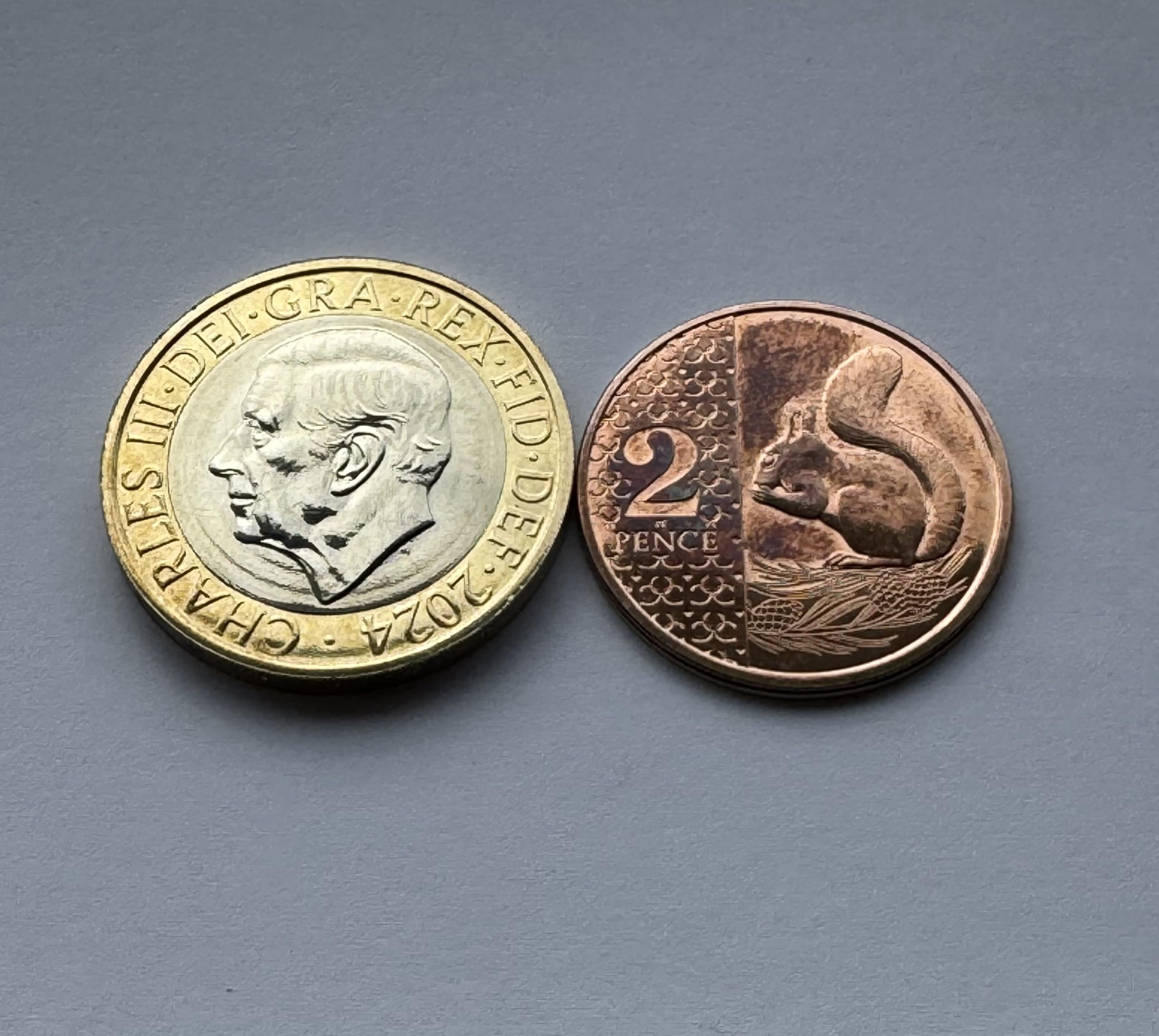 Close up Magic Coin Unique King Charles Two Pound - Two Penny Version. Vanishing Coin Magic Trick - Image 2
