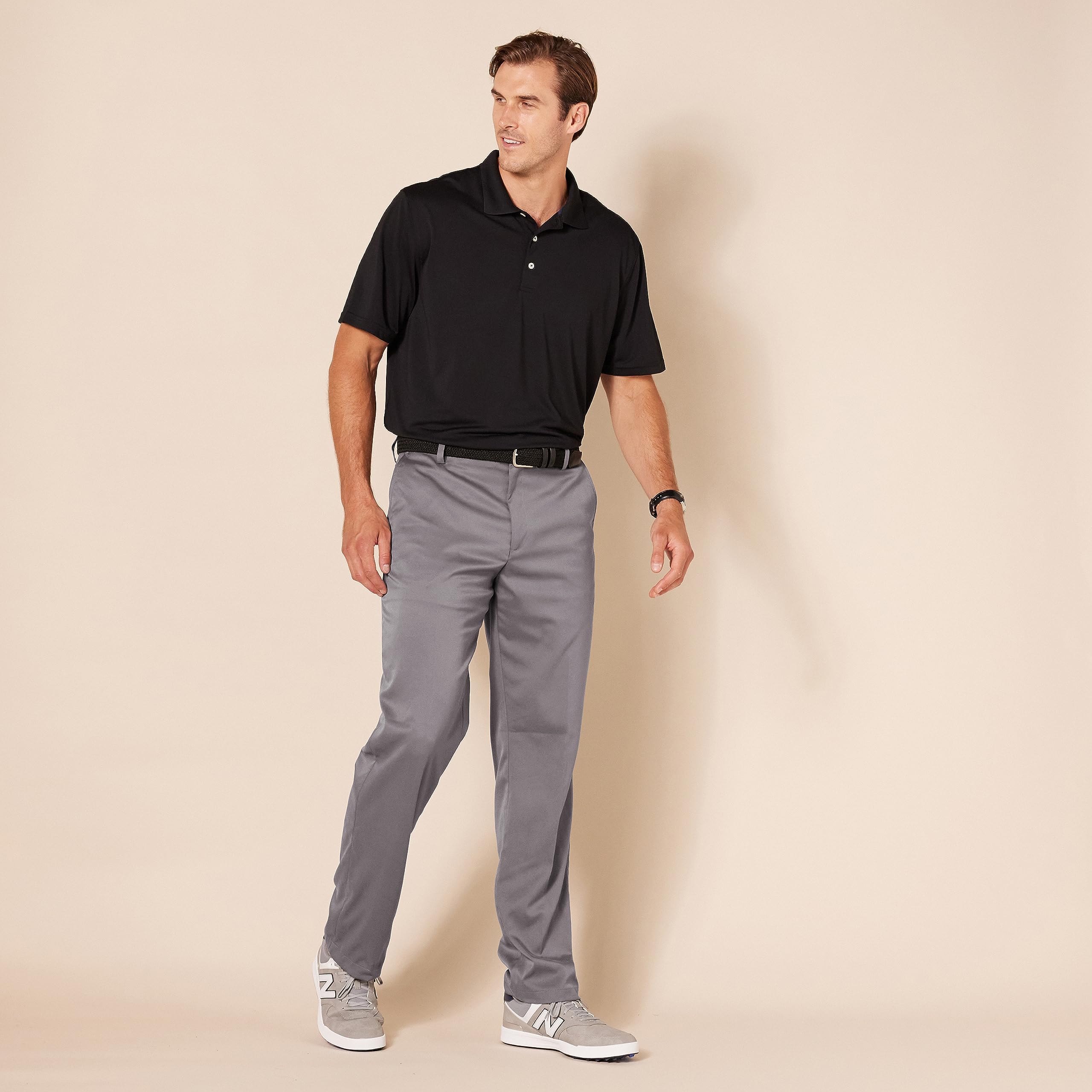 Amazon Essentials Pantalones de Golf Elásticos Corte Recto Hombre