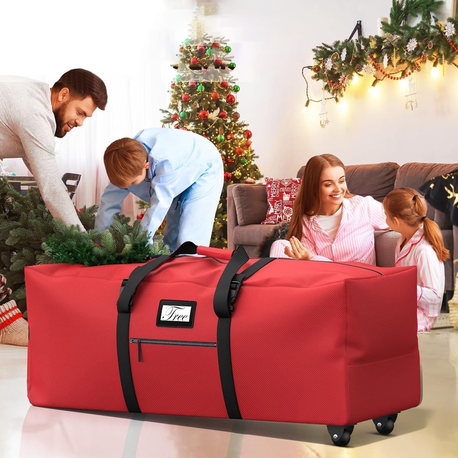 De Almacenamiento Para Árbol De Navidad Bolsa De Decoraciones Navideñas Con