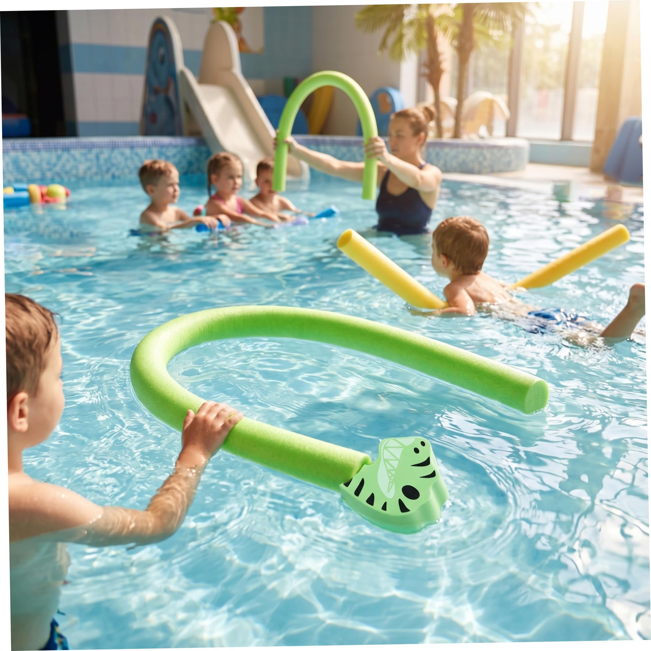 Wassernudeln Kinder-Schwimmnudeln, niedliche Entenform, Poolnudel, Schaumstoff, hoher Auftrieb, für Kinder, Poolspiel, 167,6 cm, Gelb