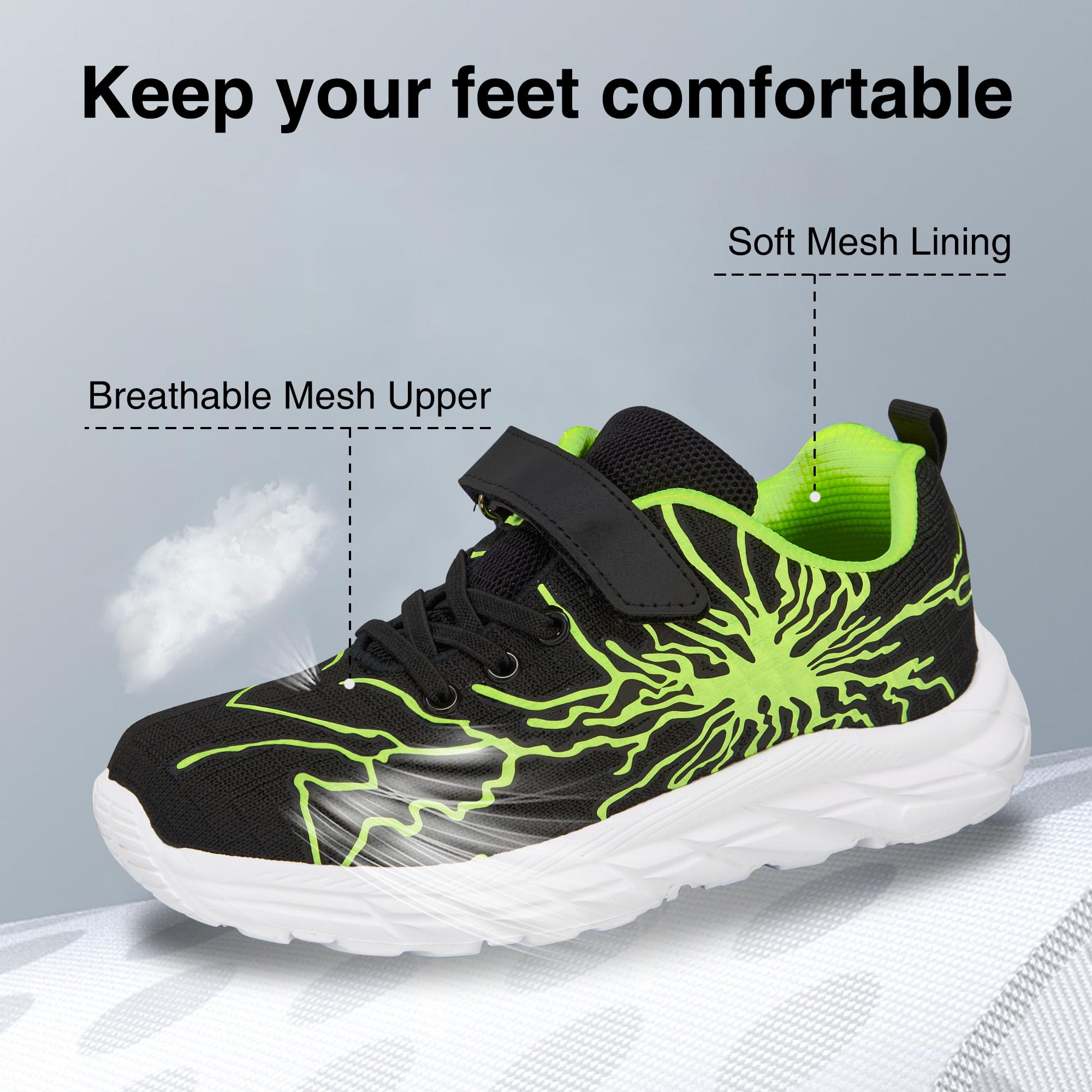 YZMML Scarpe Sportive Bambini Antiscivolo Comode e Leggere per Running e Outdoor Sneaker Casual Bambino Ragazze Ragazzi Scarpe da 28-39 EU