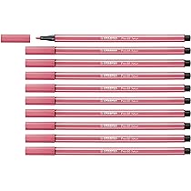 STABILO Pen 68 – Pennarello Premium – Confezione da 10 – Rosso Fluorescente