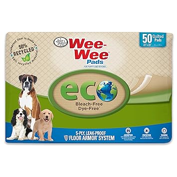 Four Paws Wee-Wee Eco Dog Training Pads, 50 Pack
