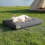 Sytopia 30 Toile de pouce Lit de chien extérieur pour chiens moyens, Grand cadeau pour les animaux domestiques avec la machine imperméable Lavable Cover amovible, Patio intérieure Pet Pad pour Crate, Gris foncé