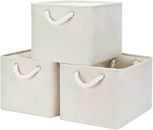 Miniatura 50 de Bidtakay Cestas de Almacenamiento Extra Grandes para Organizar 3 Paquetes de Contenedores de Almacenamiento de Ropa, Contenedores de Almacenamiento