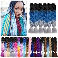 Vista 79 de Benehair 1 paquete de 1 paquete de extensiones de cabello trenzado de 24 pulgadas, extensiones de cabello sintético de alta temperatura, extensiones