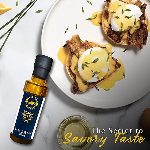 Miniatura 20 de Aceite de trufa (3.38 onzas) – Aceite de oliva extra virgen con infusión de trufa blanca pura – Aceite de oliva con sabor real para cocinar