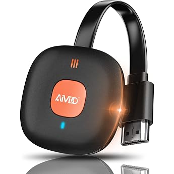 AT-Mizhi Wireless HDMI Dongle, Streaming, 4K HDR HDMI WiFi Display Dongle, Screen Share Display Receiver, Support for Miracas
