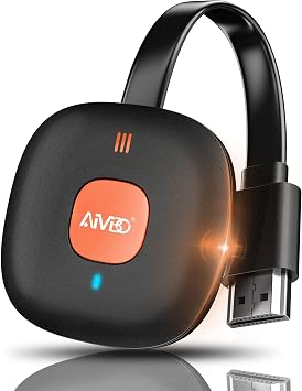 محول عرض HDMI لاسلكي، شاشة عرض عاكسة HDMI بدقة 4K HDR دونجل، موصل محول Wifi يدعم Miracast/DLNA/Airplay للهاتف/الكمبيوتر اللوحي/الكمبيوتر المحمول/Mac OS إلى HDTV/شاشة/جهاز عرض