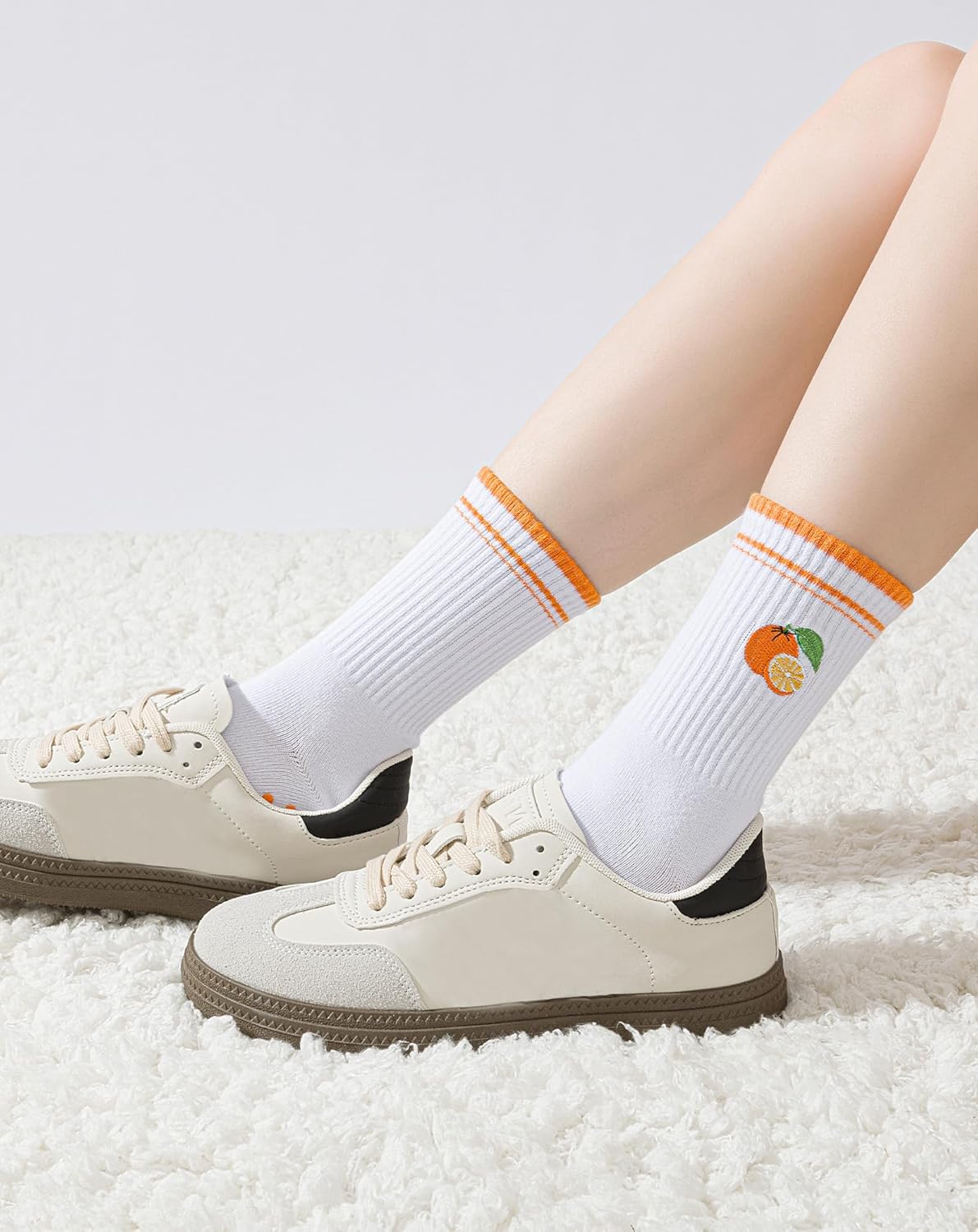 Yawlsow Pilates Grip Socks for Women Yoga Grippy Socks Cute Barre Non Skid Athletic Crew Sticky Sock Workout Hospital - Image 6