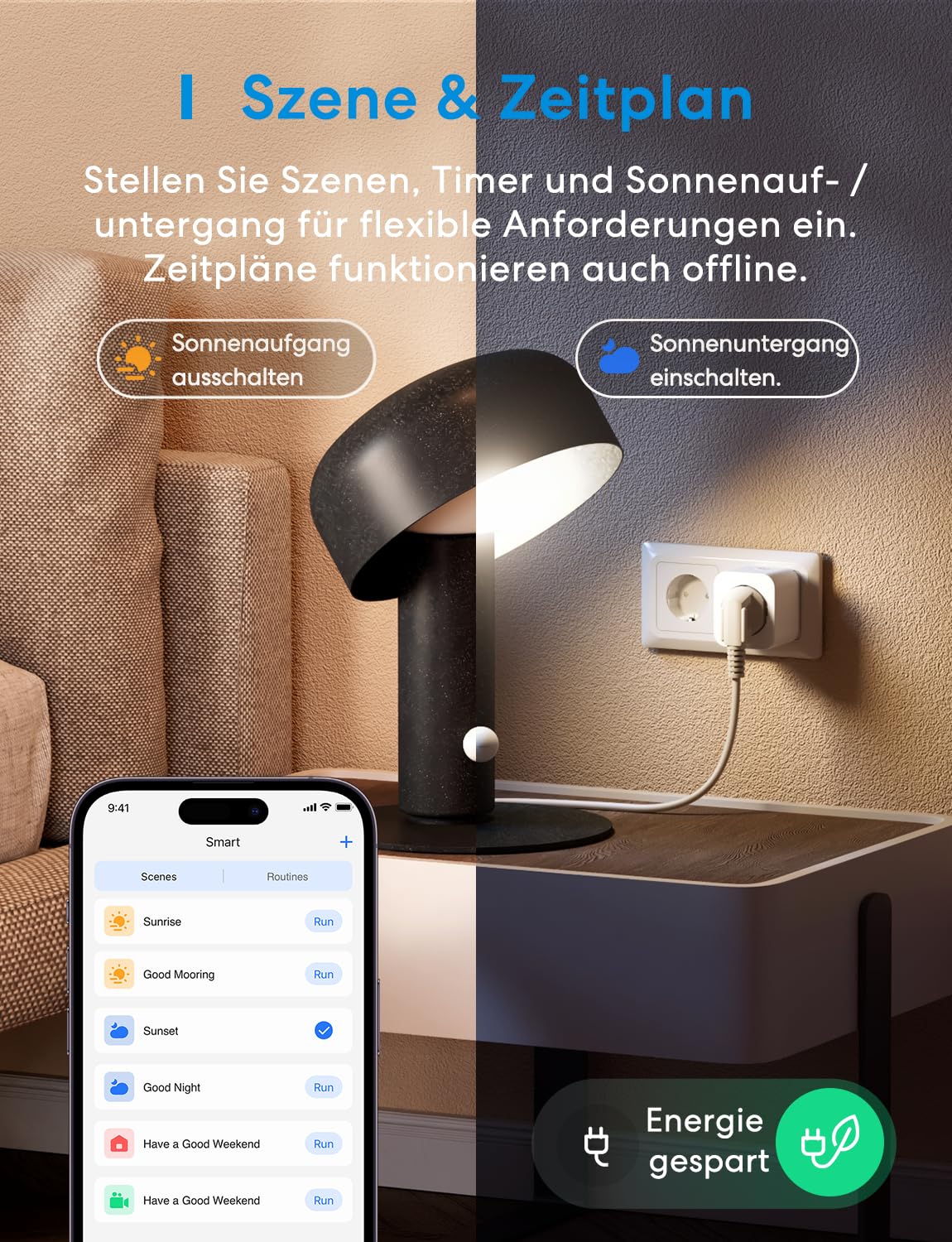 Meross Inteligentna wtyczka z monitorem zasilania, wtyczka Bluetooth Alexa 16A ze zdalnym sterowaniem i głosem, timer, wtyczka WiFi kompatybilna z Alexa, Google Home i SmartThings, 2 szt