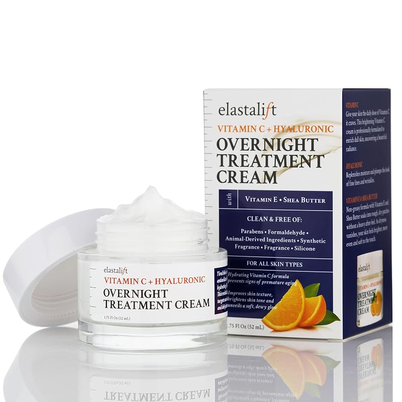Elastalift Creme Noturno para o Rosto com Vitamina C e Ácido Hialurônico, Sem Óleo, 50 mL