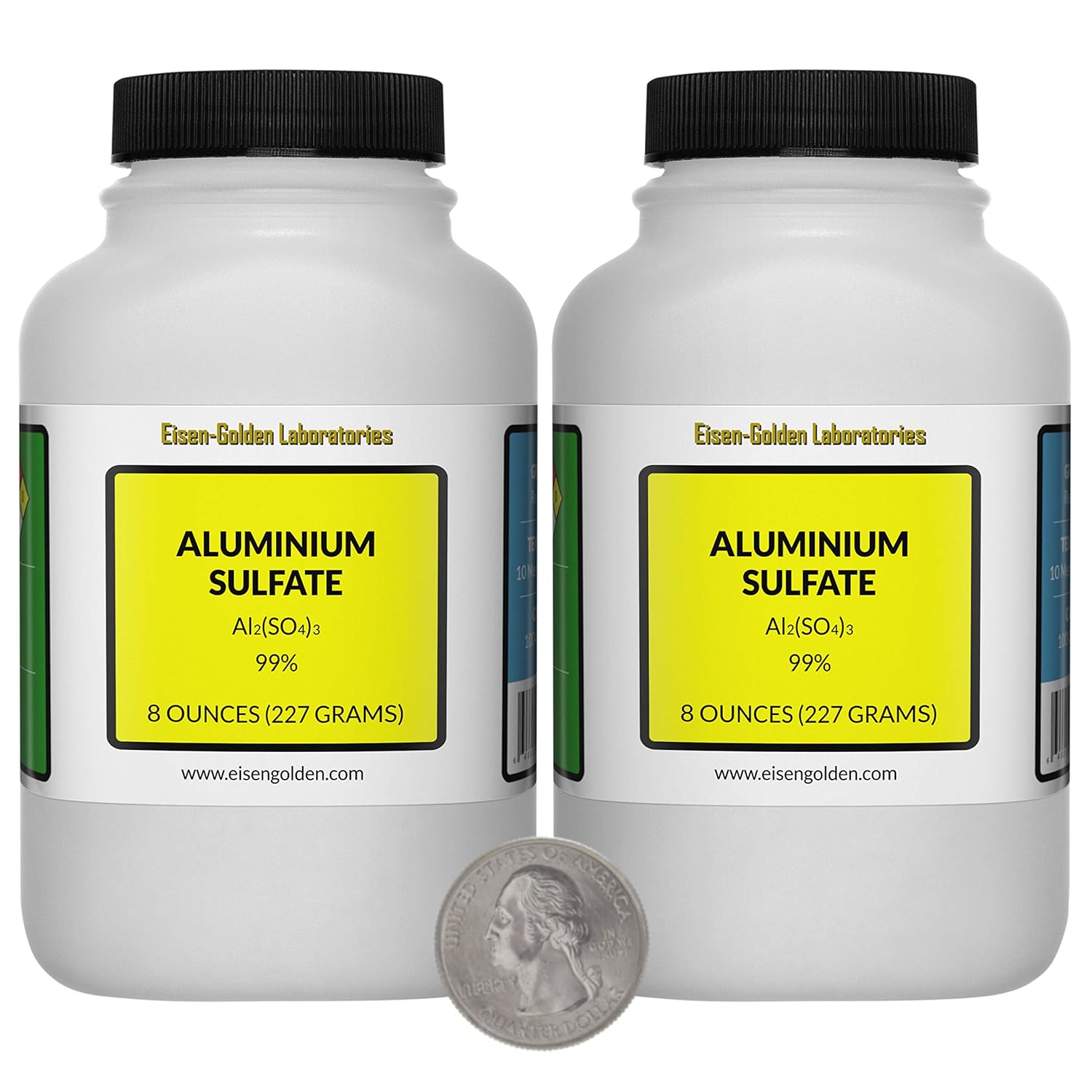 Aluminium Sulfate [Al2(SO4)3] 99 AR Grade Powder 1 Lb in Two Bottles