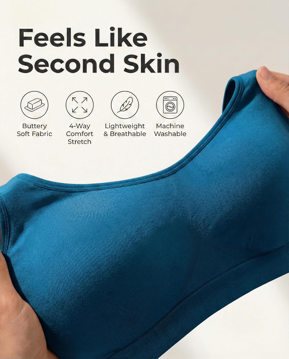 SHAPERMINT Wireless Bras for Women No Underwire – Small to Plus Size Bralettes with Support and Natural Lift - Image 6