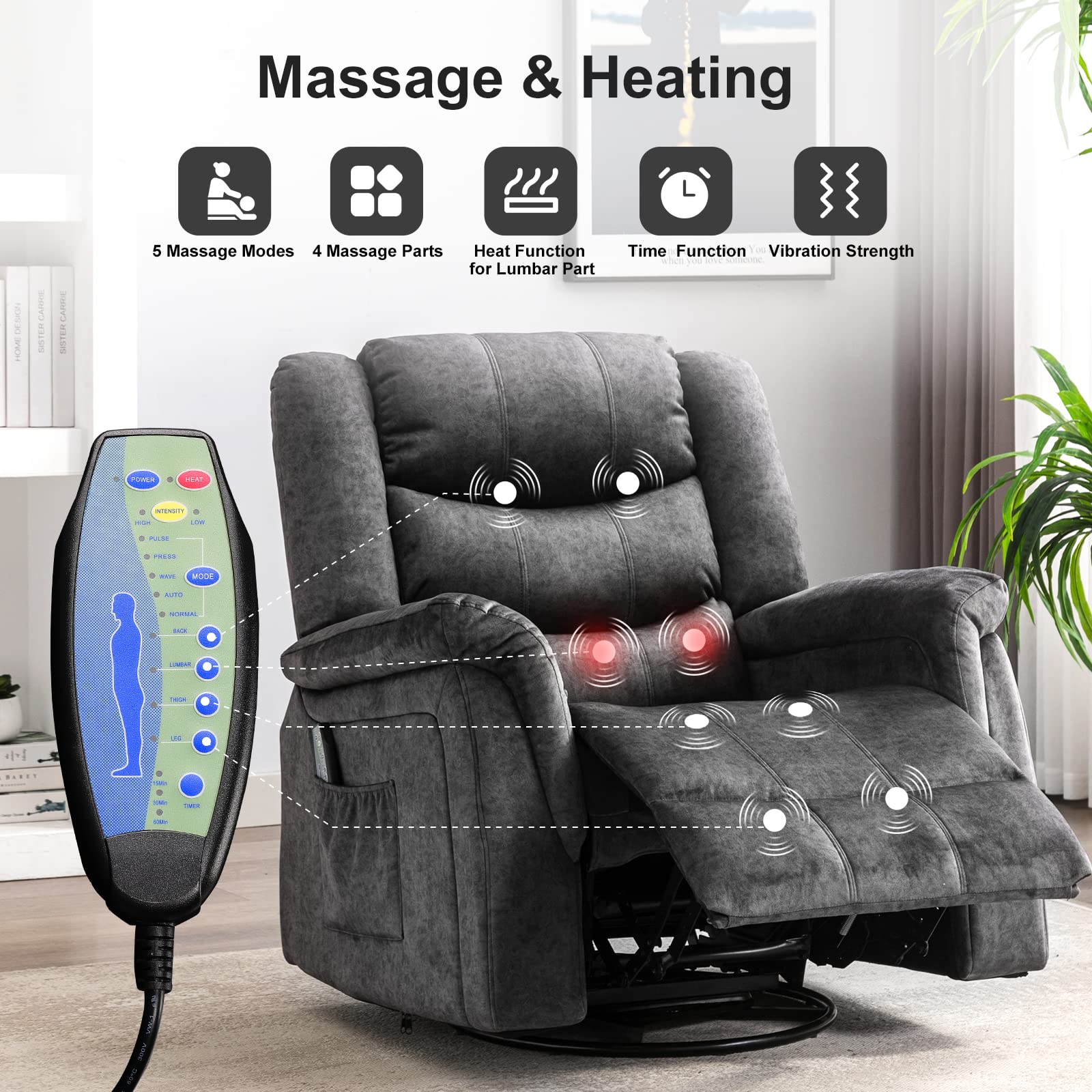 Amazon｜COMHOMA リクライニングチェア ソファ｜リクライニングチェア