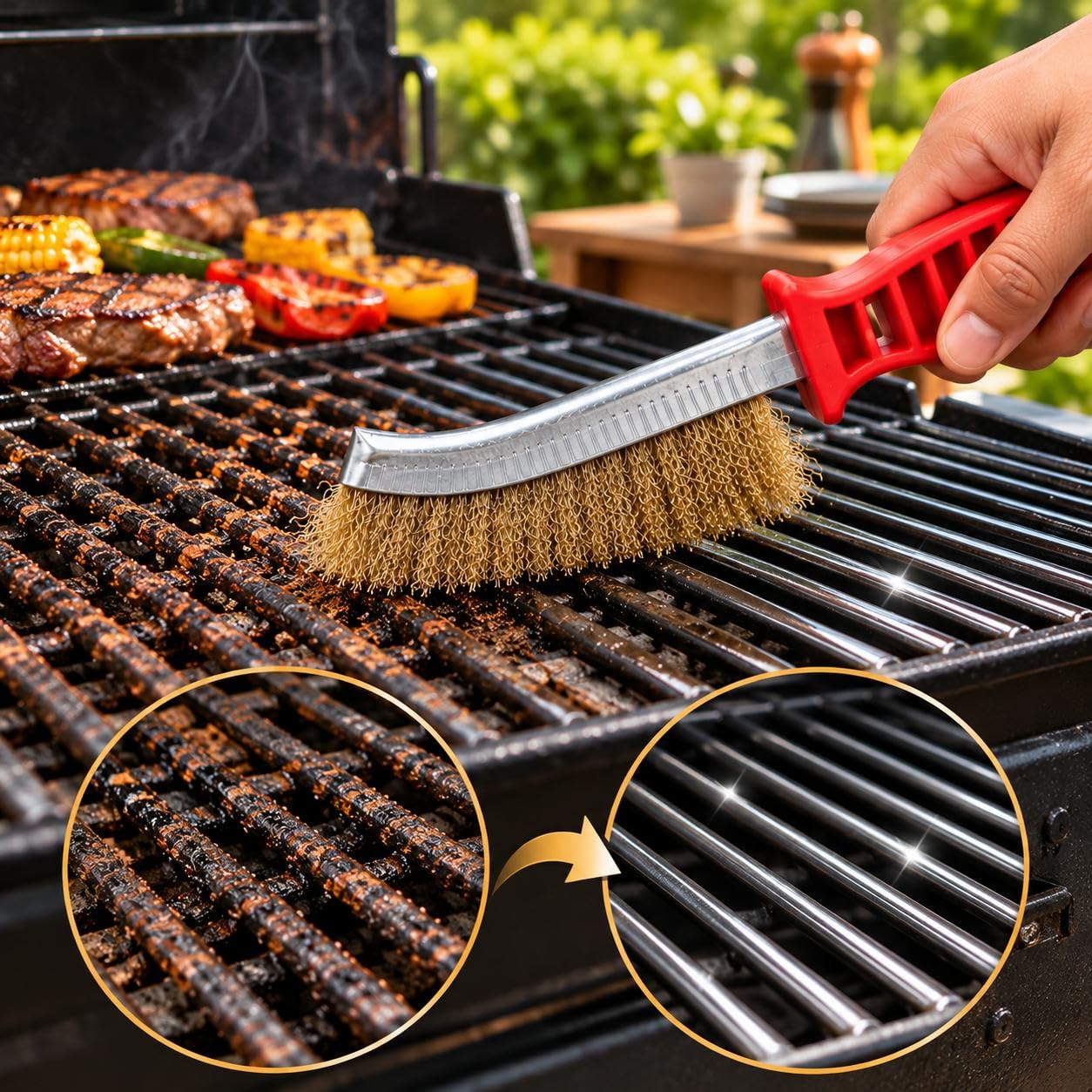 Multi-Purpose Stainless Steel Wire Brush with Long Handle for Cleaning Rust and Paint Remover Brush | Wire Brush for Cleaning Metal - Pack of 1 — Amazon image 8