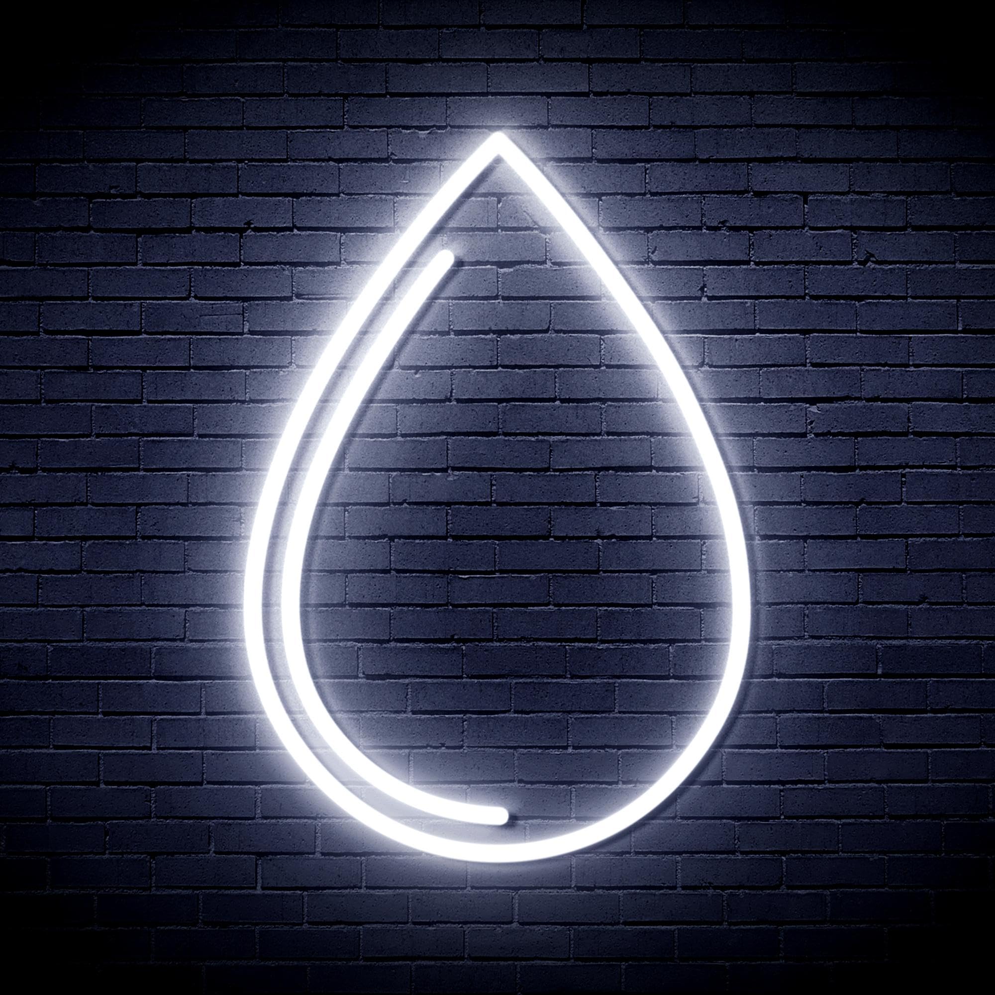 ADVPRO Water Droplet Flex Silicone LED Neon Sign - White - st16s44-fnu0015-w