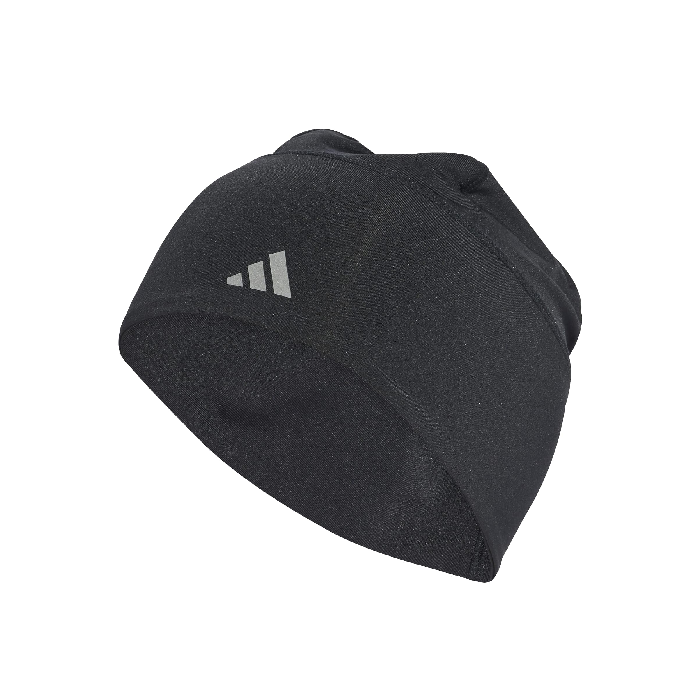 adidas Unisex Climacool Beanie Fitted Hat, Black/Reflective Silver, XXS-XS