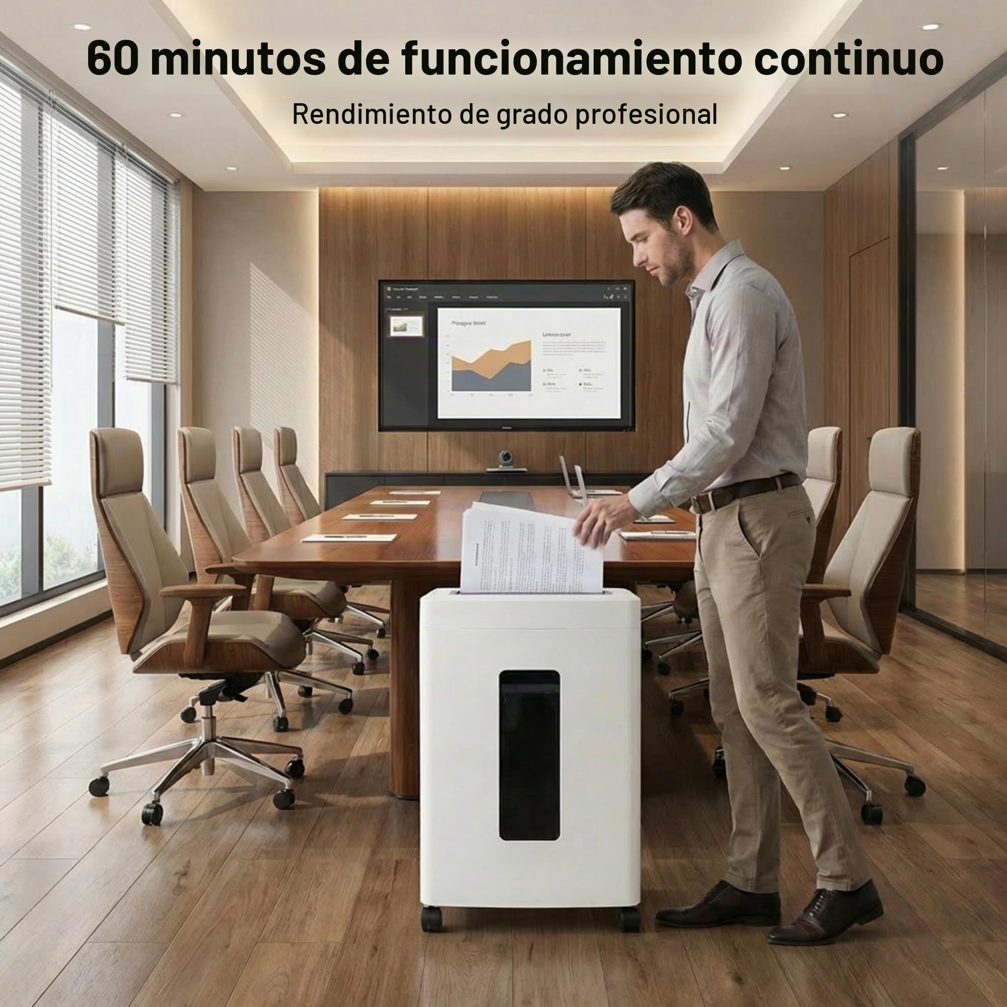 Destructora Papel Profesional Oficina: 10 Hojas Trituradora Microcorte P-5 Tarjetas de Crédito/Grapas/Documentos Anti-Atascos Papelera 18L en Casa Estudio Escuela Sala Reuniones