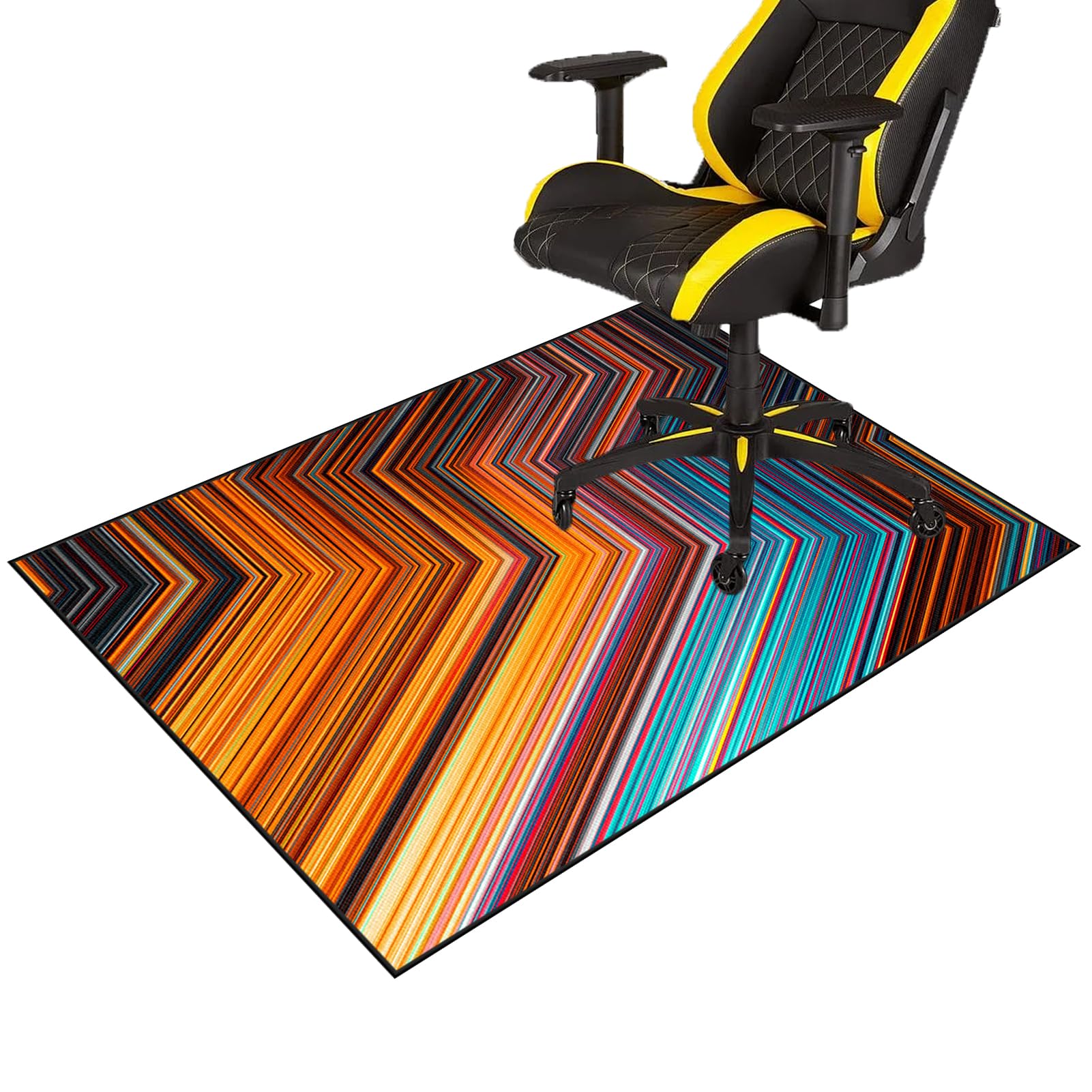 Fcenghox 687A Heavy Duty Gaming Chair Mats For Carpeted And Hardwood Floor, Office Chair Mat For Carpet Floor Protectors For Rolling Chairs, Computer Desk Chair Mat For Home And Office, Protector Rug 80 X 120 Cm