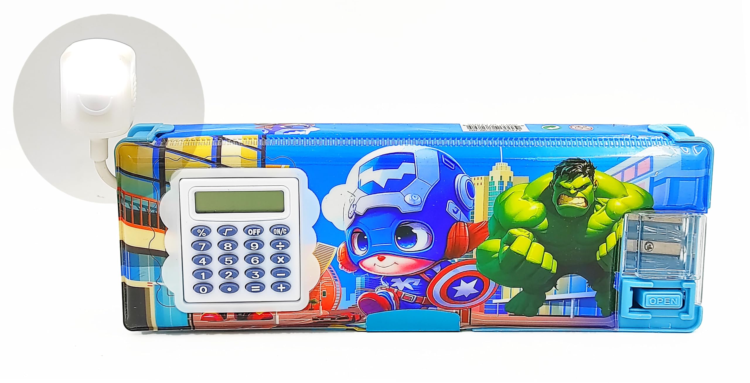 DISHVY® Captain America Pencil Box with Integrated Lamp